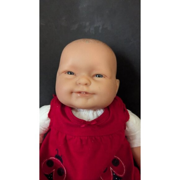 Berenguer Baby Doll 13" Toy red dress  cloth body cuddly collectible - Picture 2 of 13